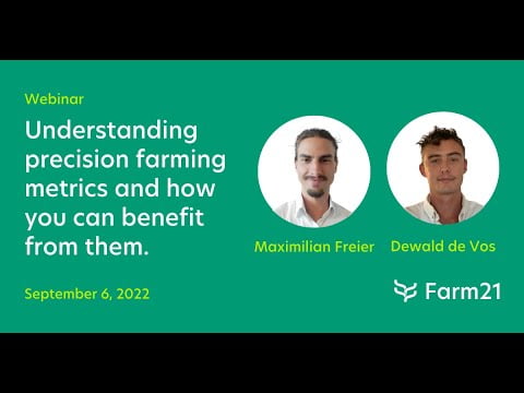 Webinar – Understanding precision farming metrics and how you can benefit from them￼